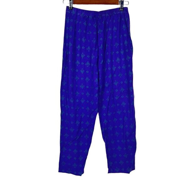 Victoria's Secret Gold Label Purple & Green Lounge Pajama PJ Set size Small - Picture 7 of 8